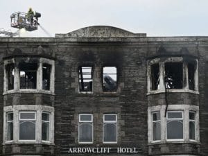 Second Fire Engulfs Derelict Narrowcliff Hotel in Newquay, Investigation Underway Amid Structural Concerns