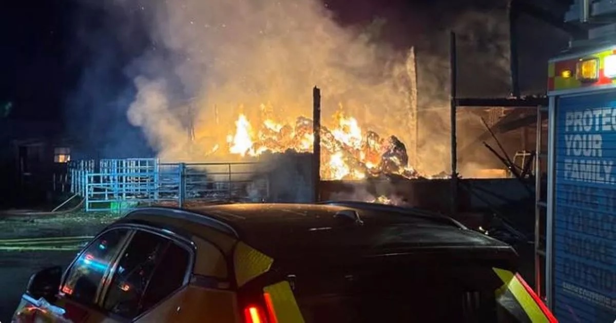 Fire crews tackle huge blaze in Cornwall