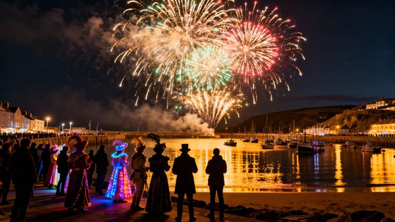 Newquay fireworks and fancy dress celebration