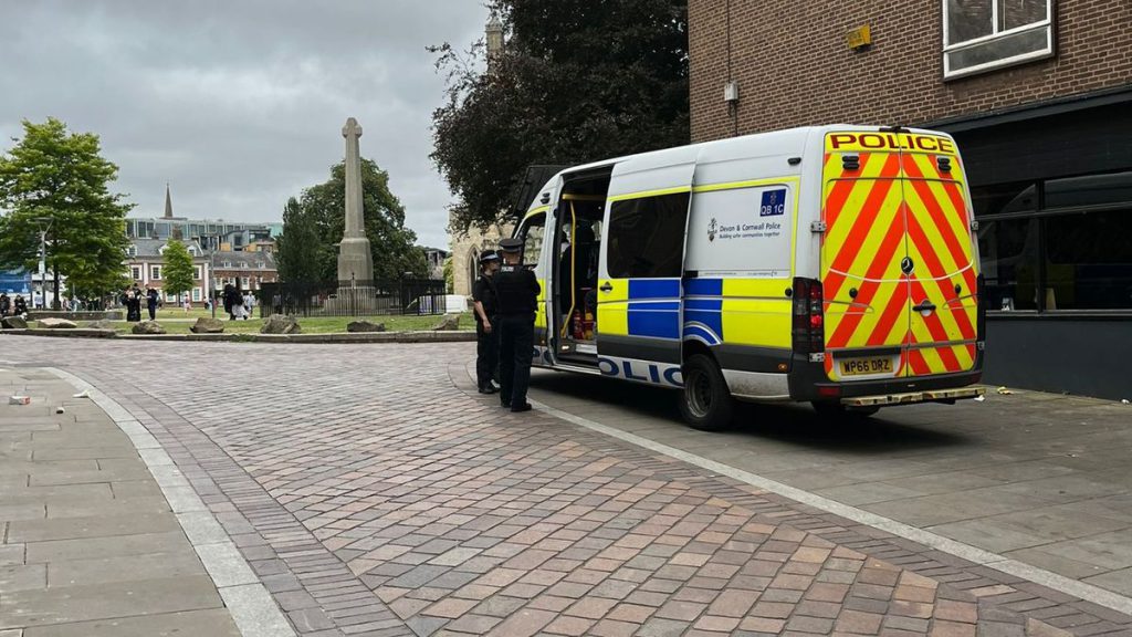Violent gang attack on Cathedral Green in Exeter