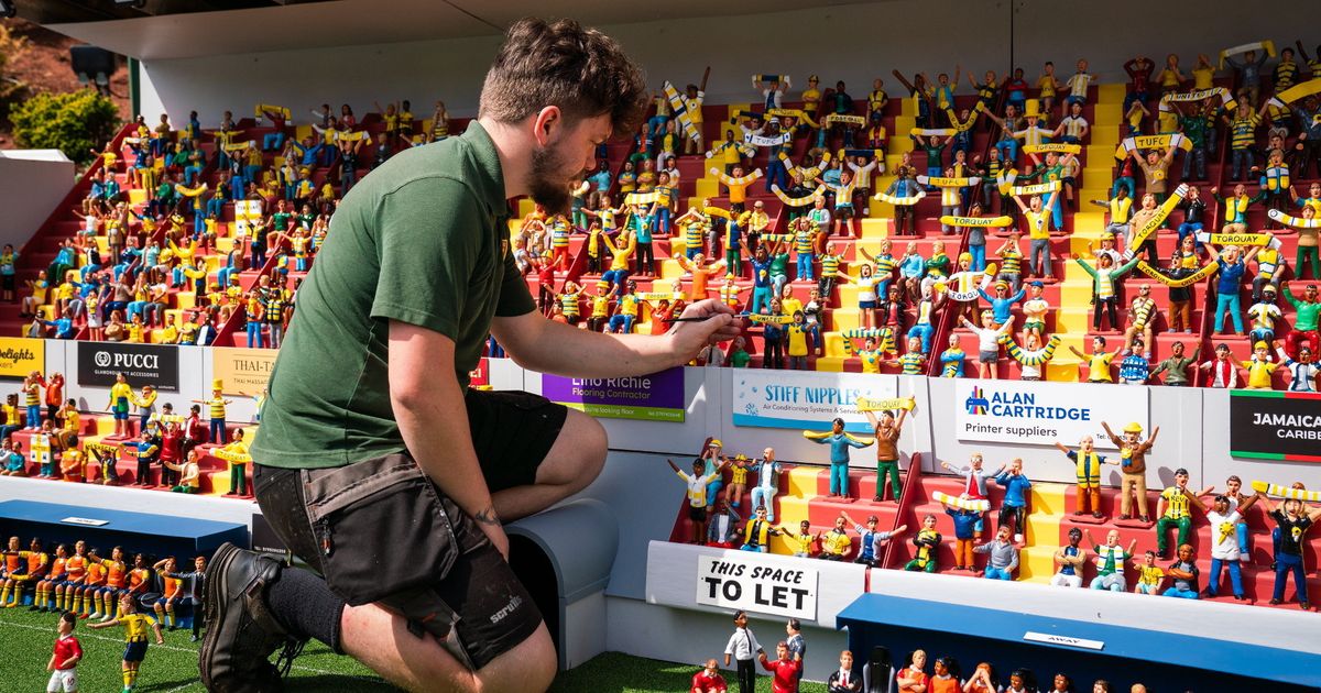 Miniature Wombley Stadium Features Torquay United and Streakers