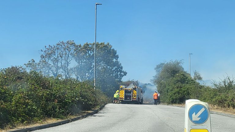 Crews Tackle Blaze Behind Wadebridge Tesco Store