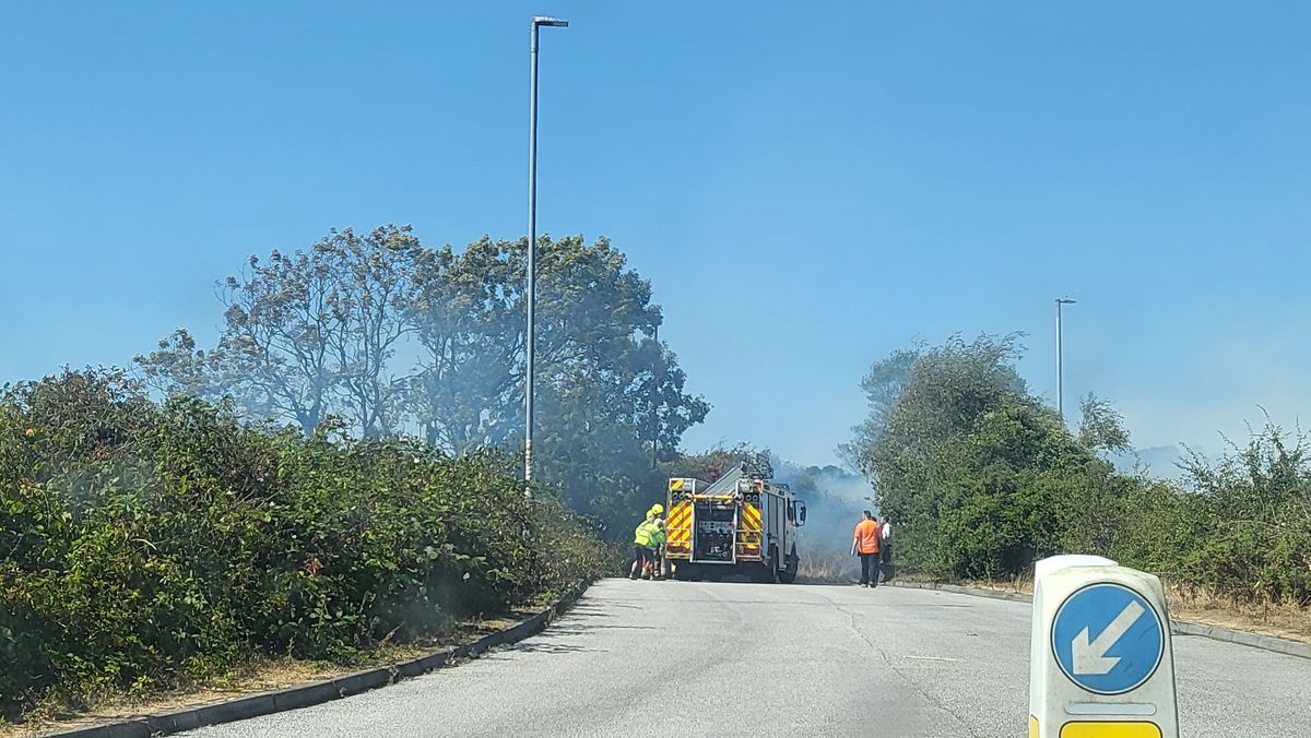 Crews Tackle Blaze Behind Wadebridge Tesco Store
