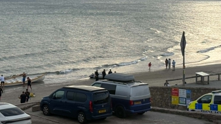 Police Investigate Suspicious Boat Off Cornish Beach