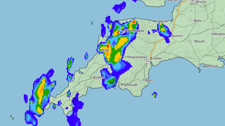 Met Office Lists 19 Devon Towns Facing All-Day Rain on Friday