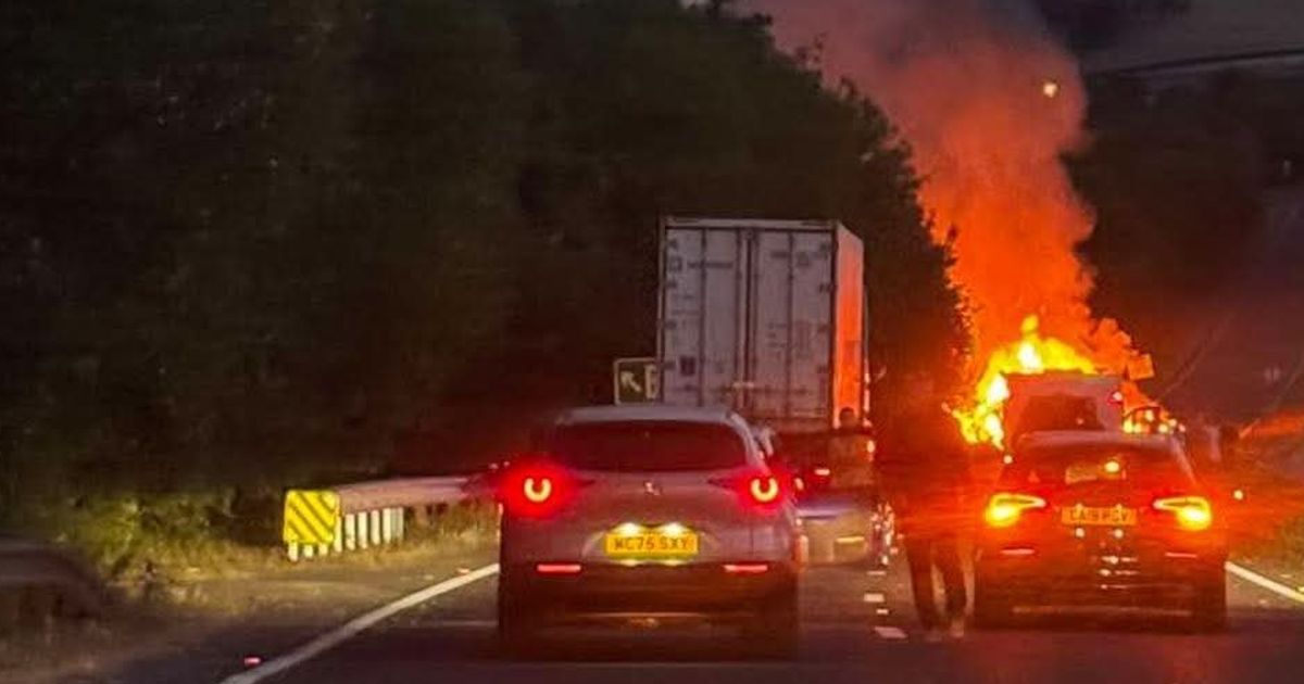 Hay-Lorry Fire Closes A303 in Devon as Blaze Reaches Verge