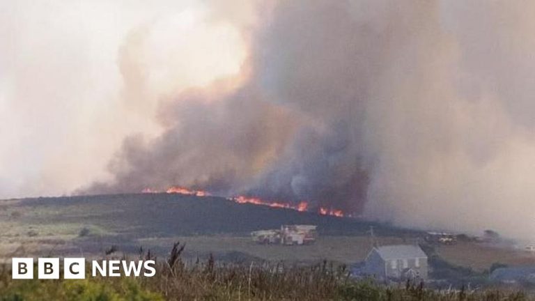 Firefighters Battle Wildfire Near Land's End Airport