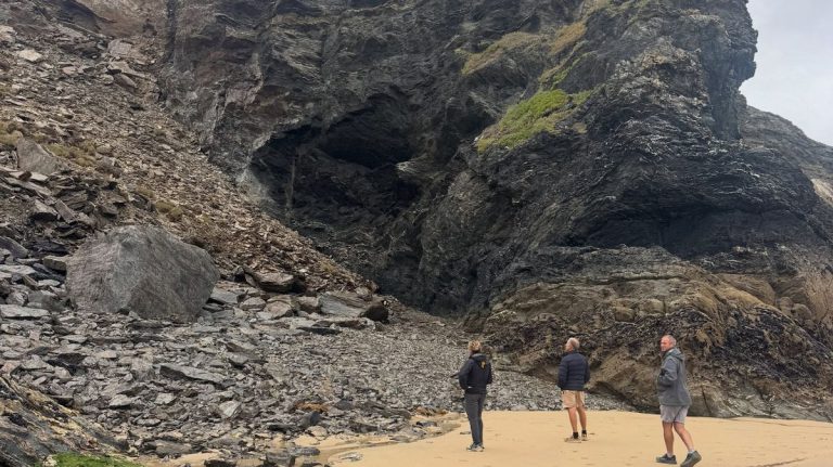 Warning Issued After Rockfall Smothers Famous Cornish Cave