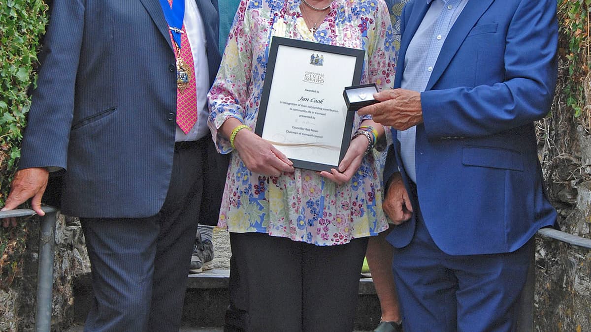 Pelynt Stalwart Jan Cook Receives Civic Award for Community Service
