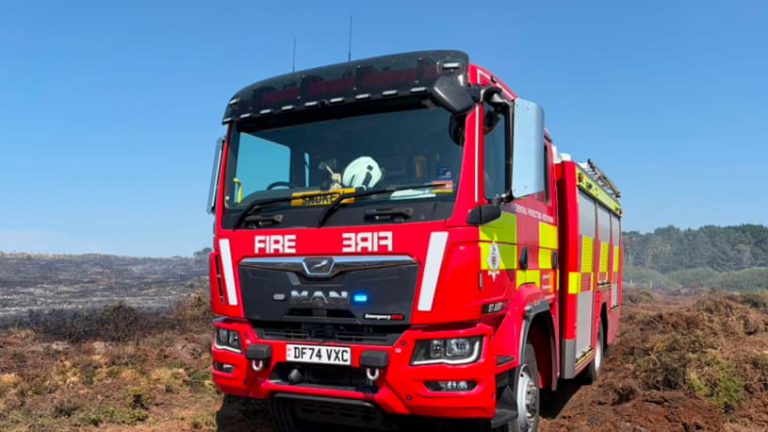 St Austell Crew Tackles Skip Fire in Early Hours