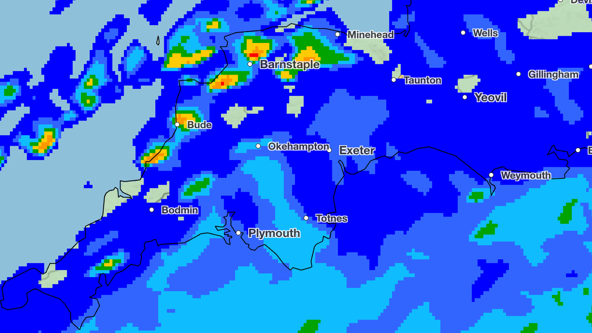 Heavy Rain to Soak All of Devon on Tuesday