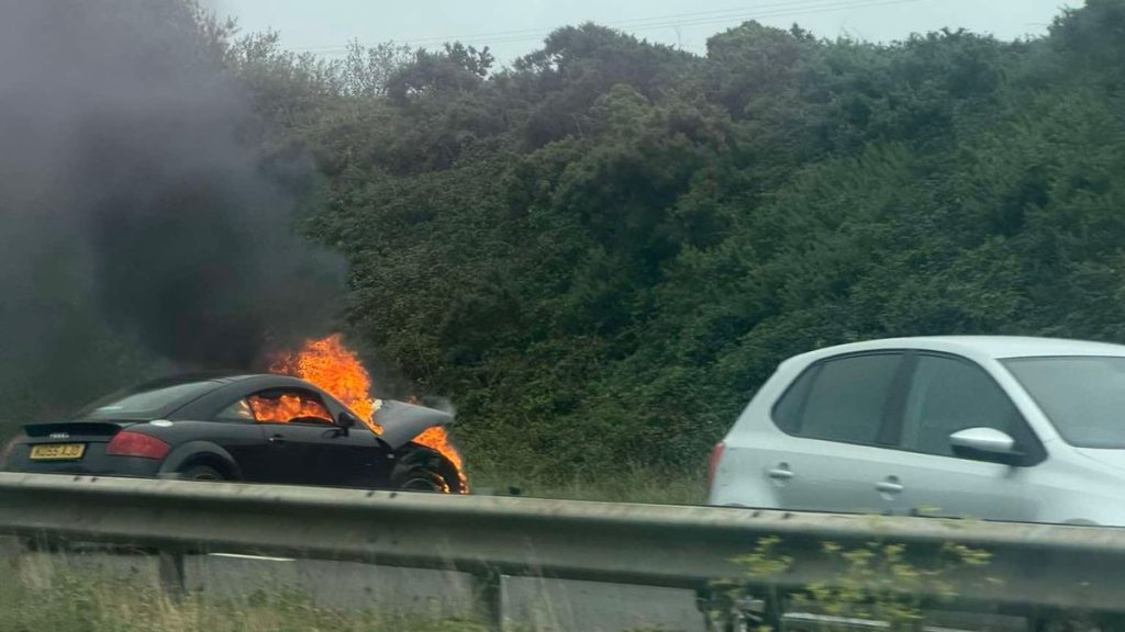 A30 Back Open After Camborne Car Fire