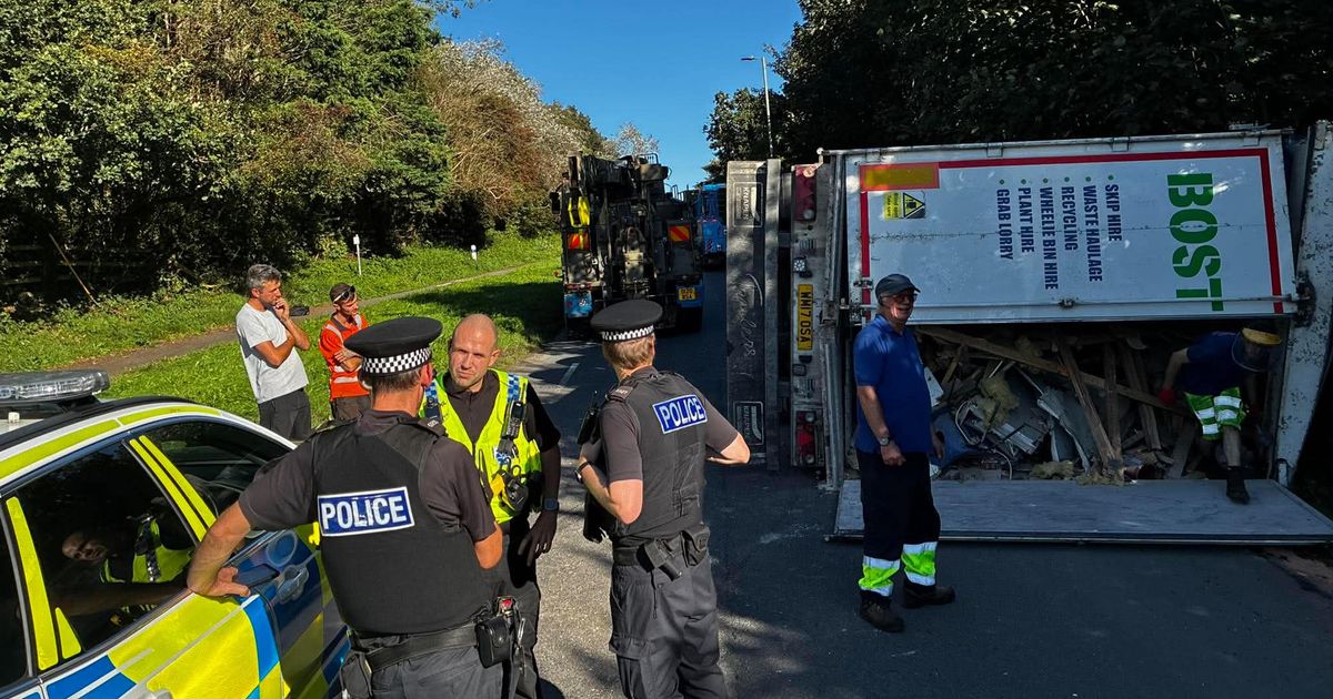 A38 Slip Road Closed for Some Time After Lorry Overturns