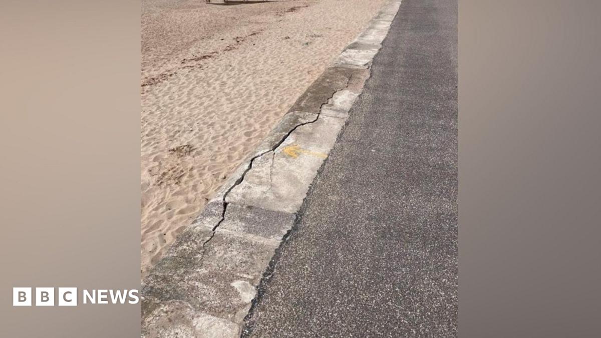Repairs Begin on Cracked Exmouth Sea Wall