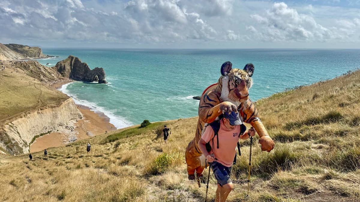 Campaigner Carries Nine-Foot Tiger on 1,000-Mile Trek to Cornwall