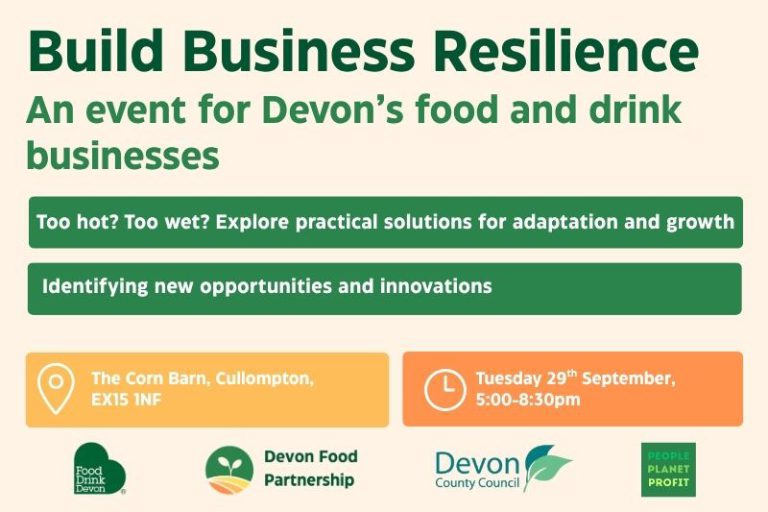 Devon Food and Drink Businesses to Build Climate Resilience
