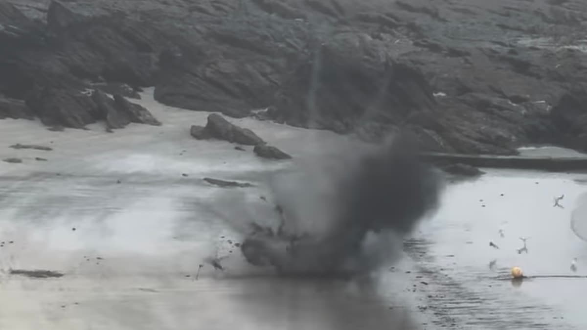Looe Beach Ordnance Destroyed in Controlled Blast