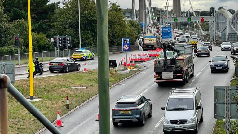 Morning Traffic Disrupted by Lorry Breakdown on Tamar Bridge