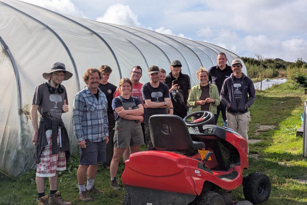 Ride-On Mower Donation Supports Seven-Acre Newquay Orchard